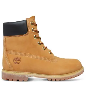 Slip Resistant Rough Terrain Durable Shell City Walking Wool Cushion Timberland Women's Icon 6 Inch Premium Waterproof Boot in Wheat Nubuck