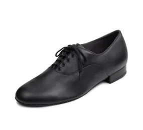 Xavier -- Men's Standard Ballroom Oxford -- Black Non Slip Office Workers Marathon Fit