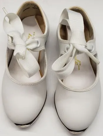 Yazmine V Jr. -- Toddler's Economy Tap Oxford -- White mesh construction Sky View