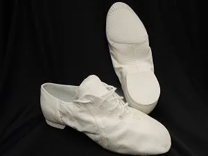 Hot Day Women's Jazz Soft -- Split Sole Jazz Oxford -- White